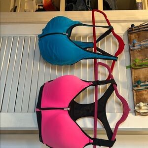 Victoria Secrets Stylish Pink and Blue Women's workout Bras
